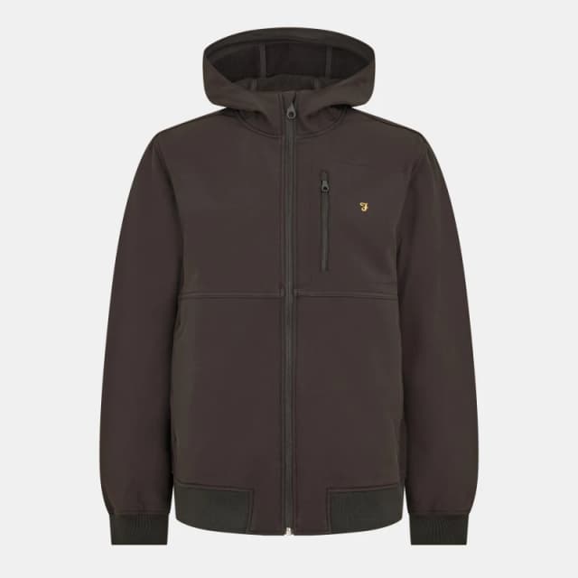 Farah Mens Rudd Softshell Windproof Windbreaker Black male X Small