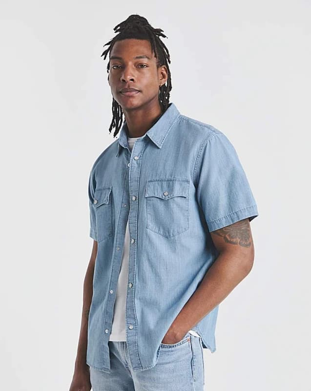 Levis Levis Relaxed Fit Western Shirt Light Blue - Levis - Size: S Light Blue Male S LE00603