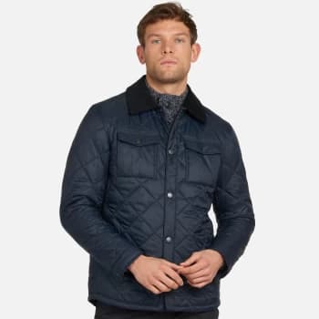 Barbour Mens Quilt Shirt - Navy - M