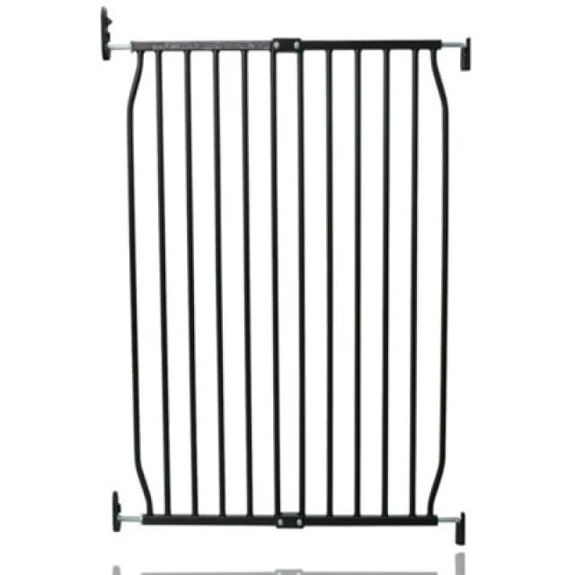 Safetots Extra Tall Eco Screw Fit Baby Gate, Black, 70Cm - 80Cm, Extra Tall Gate 100Cm In Height, Stair Gate For Baby