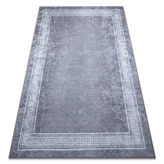 RugsX Miro 51317.807 Washing Carpet Frame, Greek Anti Slip - Grey 200X290 Cm