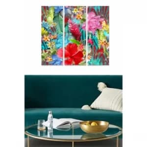 MDF316140269 Multicolor Decorative MDF Painting (3 Pieces)