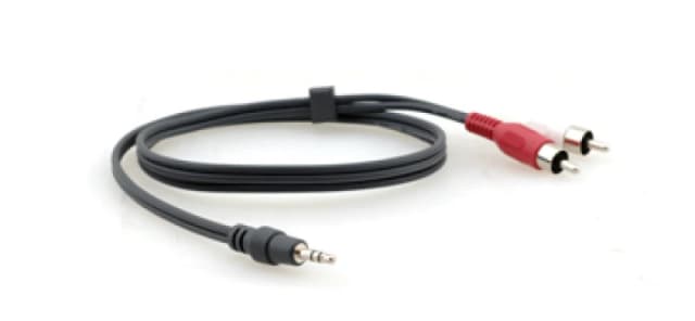 Kramer Electronics 3.5mm - 2 RCA. 4.6m audio cable Black. Red. White