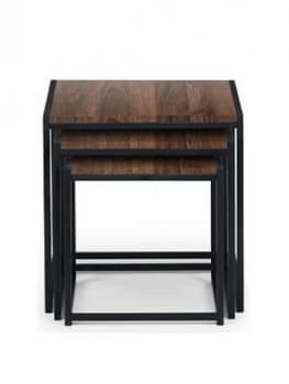 Julian Bowen Tribeca Nest Of 3 Tables In Walnut