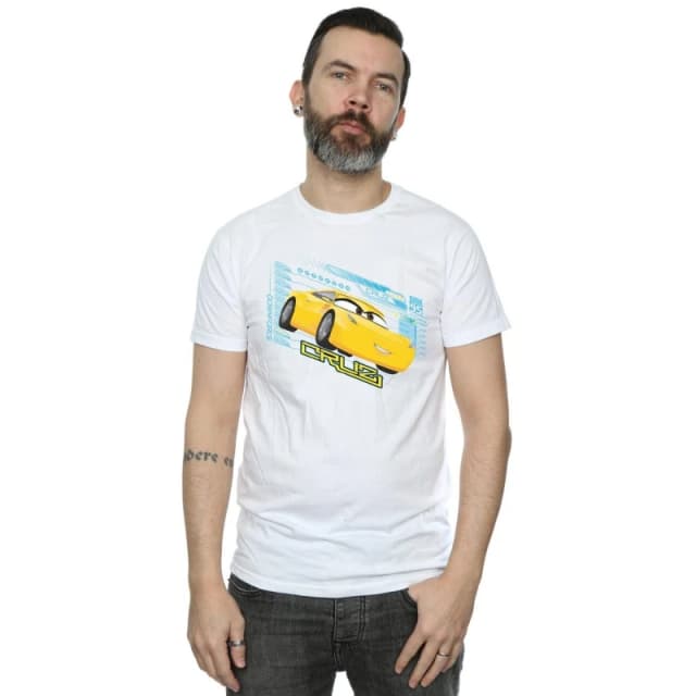Disney Men Cars Cruz Ramirez T-Shirt in White Size: Small White S Male 5057245924818