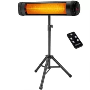 Patio Heater Black 2500W Infrared Freestanding