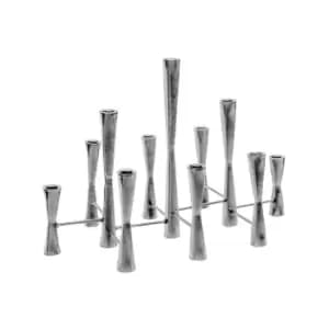 Parker 11 Piece Silver Candle Centerpiece H42cm W52cm