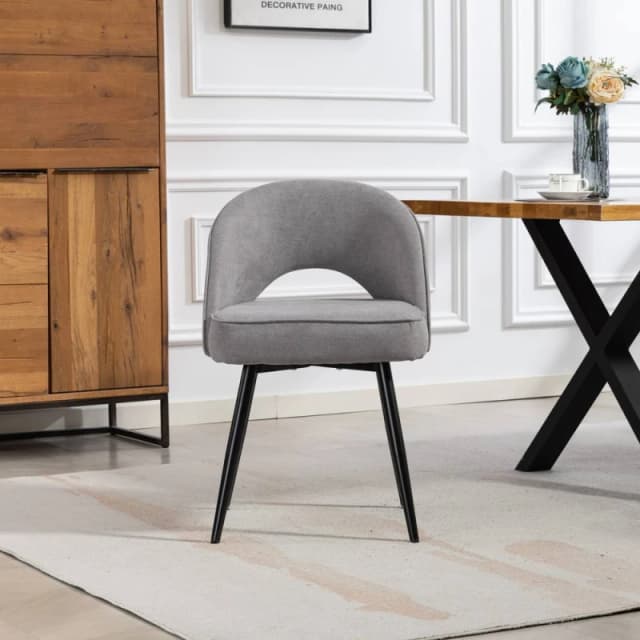 Artemis Home Ashley Fabric Dining Chairs - Set of 2 in Grey Size: 2 Pack Grey Unisex 2 Pack