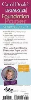 Carol Doak's Legal Size Foundation Paper by Carol Doak