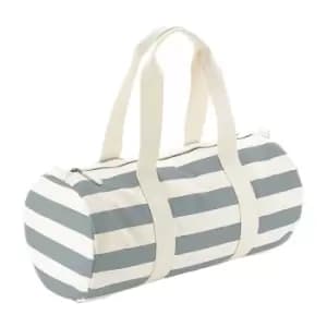 Westford Mill Nautical Barrel Bag (One Size) (Natural/Grey)