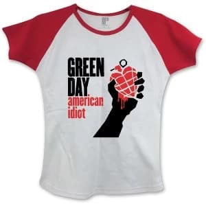 Green Day - American Idiot Womens Large T-Shirt - White,Red