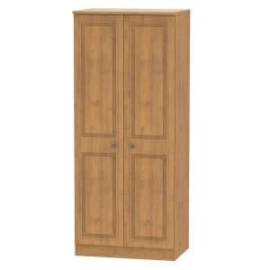 Robert Dyas Loxley Ready Assembled 2-Door Wardrobe -Oak