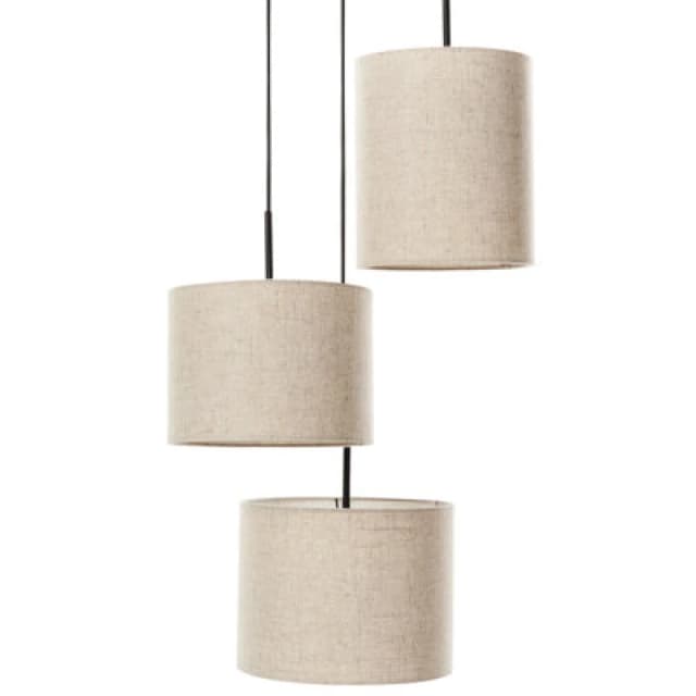 Beliani Pendant Lamp Parguaza Linen Light Beige
