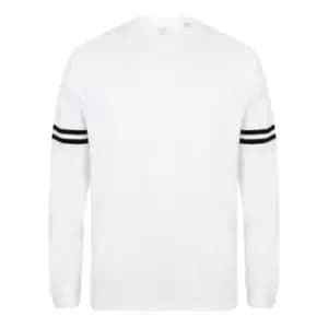 Skinnifit Unisex Adults Drop Shoulder SF Logo Sweatshirt (M) (White)