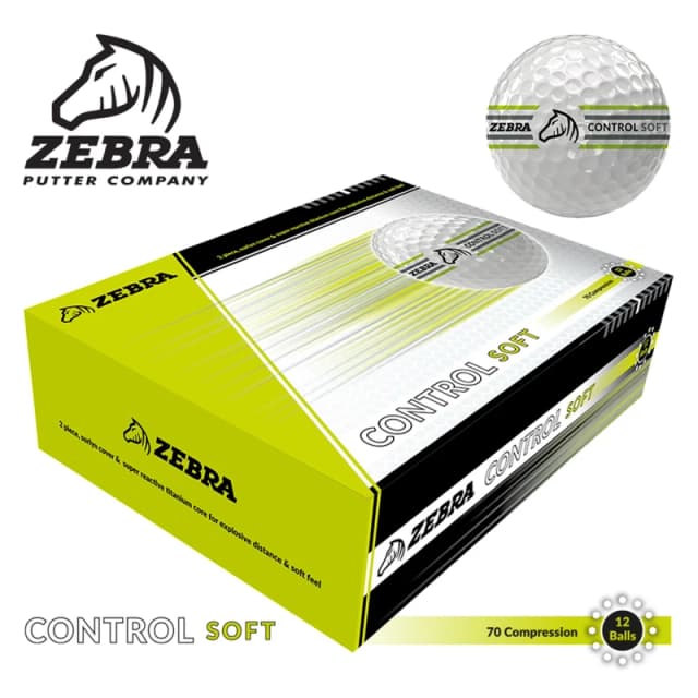 Zebra Control Soft Golf Ball (Dozen) White unisex Dozen