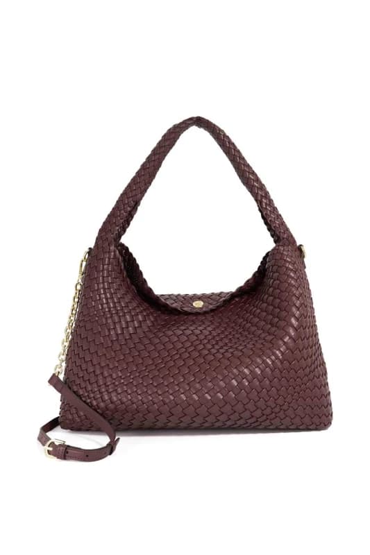 Dune London Womens 'Deliberate L' Shoulder Bag in Burgundy Burgundy Female One Size
