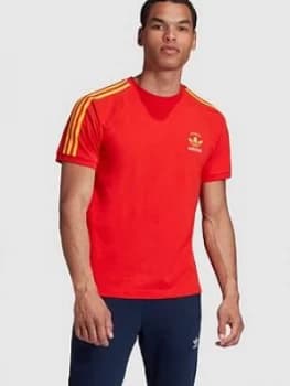 Adidas Originals 3 Stripes Spain T-Shirt - Red