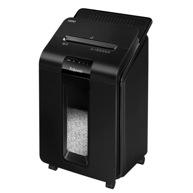 Fellowes AutoMax 100M paper shredder Particle-cut shredding 22cm Blac