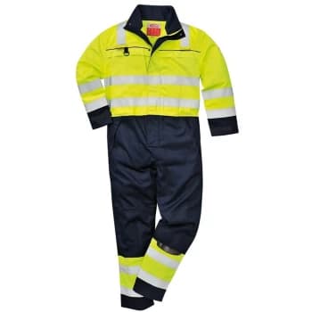 Portwest - FR60YNRS - sz S Hi-Vis Multi-Norm Coverall - Yellow/Navy
