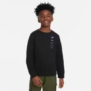 Nike Sportswear Standard Issue Big Kids (Boys') Crew-Neck Fleece Sweatshirt - Black