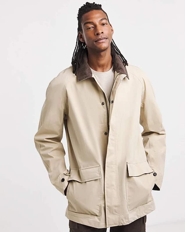 Timberland Timberland Cotton Jacket - Natural Natural - Timberland - Size: L42/44 Natural Male L42/44 LM75603