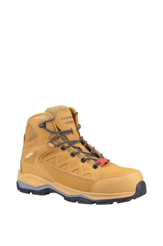 Hard Yakka Mens Atomic PR Hybrid Side Zip Safety Boots UK Size 5 (EU 38) WHEAT HDY004-WHEAT-5