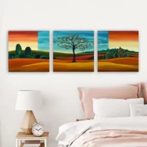 PDKR10319 Multicolor Decorative Canvas Painting (3 Pieces)