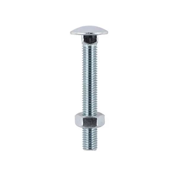 Coach Bolts and Nut Zinc Plated 0625CB Size: M6