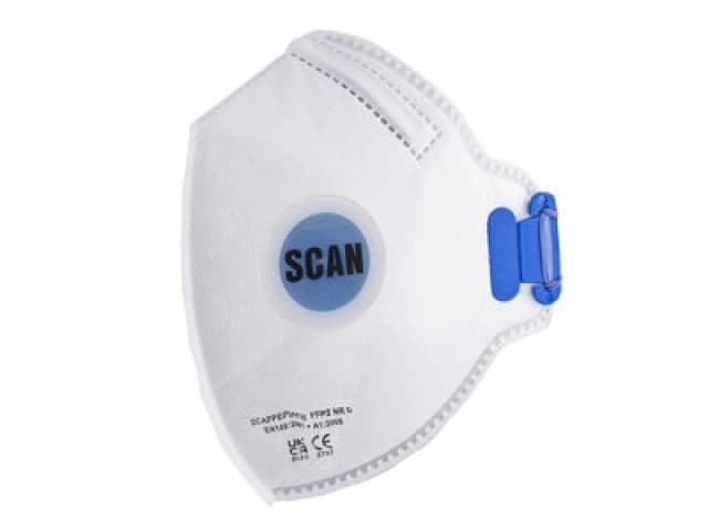 Scan Ffp2 10 Fold Flat Disposable Mask Valved Fp2 Protection Pack10 Scappep2Ffvb