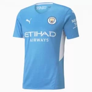 PUMA Man City Home Authentic Mens Jersey, Light Blue/White, size 2X Large, Clothing