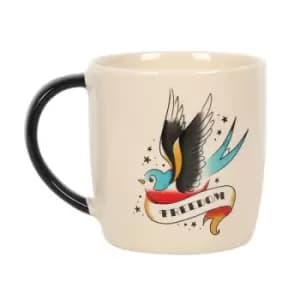 Tattoo Freedom Sparrow Ceramic Mug