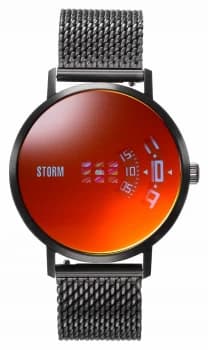 STORM Remi V2 Mesh Slate Red Black Mesh Bracelet Red Watch