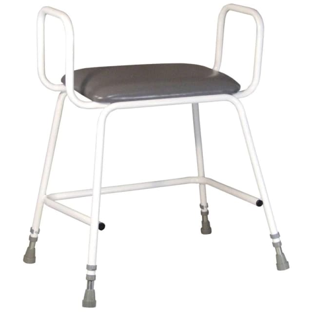 Loops Bariatric Perching Stool - Arms and Backrest - Adjustable Height - 254kg Limit Multi