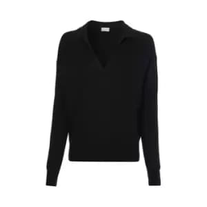 CALVIN KLEIN Rib Open Neck Sweater - Black