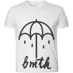 Bring Me The Horizon - Umbrella Unisex Large T-Shirt - White,Sublimated