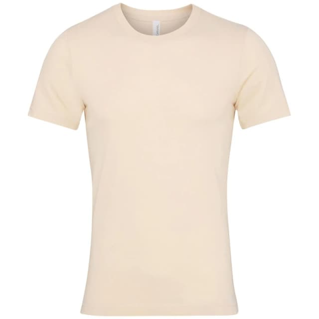 Bella + Canvas Mens Jersey Crew Neck T-Shirt in Cream Size: XS Cream Male XS