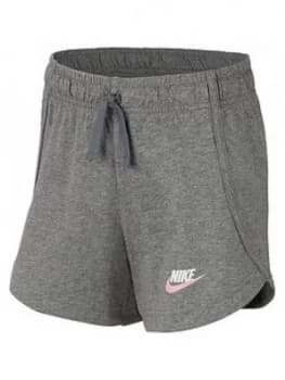 Nike Girls Jersey Short - Grey Pink