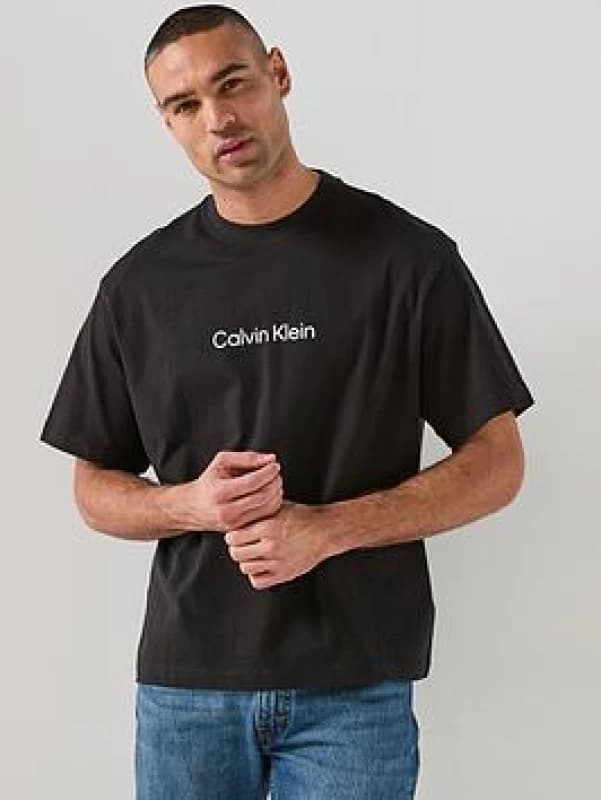 Calvin Klein Relaxed Fit T-Shirt with Short Sleeves Black Men S;M;L;XL