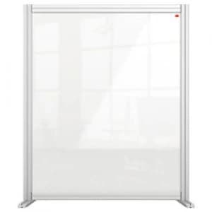 Nobo Premium Plus Protection Desk Sneeze Guard Plexiglass Acrylic Transparent 1000 x 800 x 400 mm