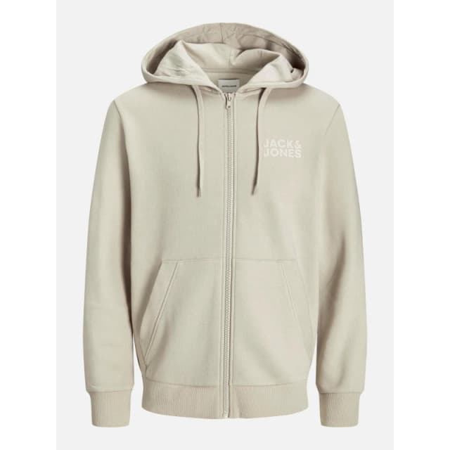 Jack and Jones Corp Logo Sweat Zip Hood Mens Moonbeam male S