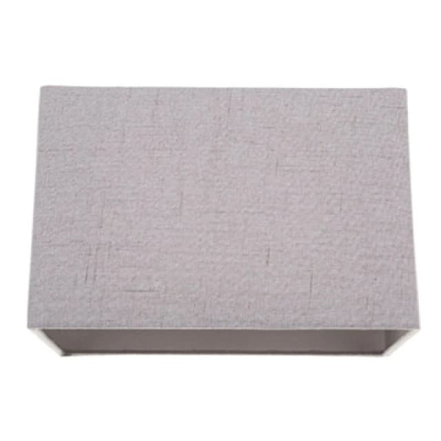 Happy Homewares Modern And Sleek Grey Stitch Linen Fabric Rectangular Lamp Shade With Lining