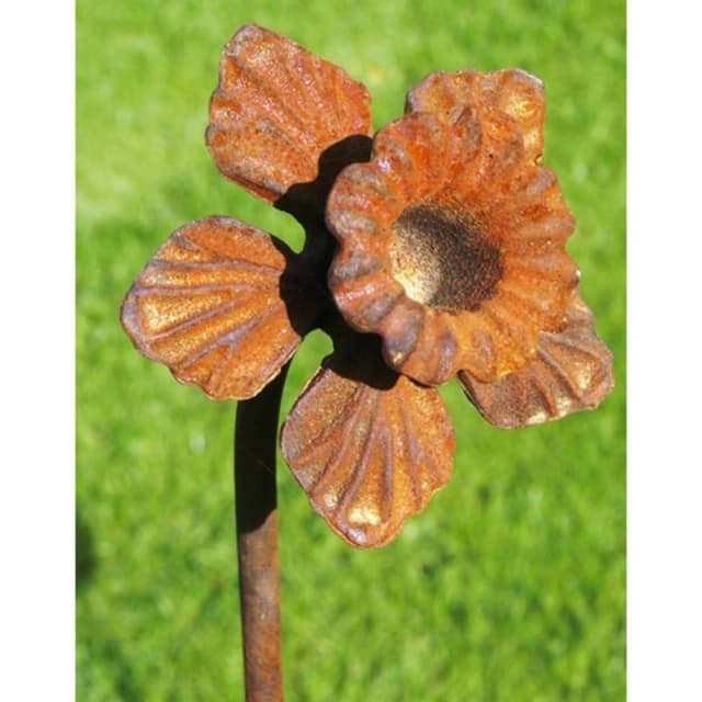 Poppy Forge Pack of 3 Daffodil Feature Plant Pin 5ft - Steel - H154.2cm - BM/RtR in Brown Brown Unisex