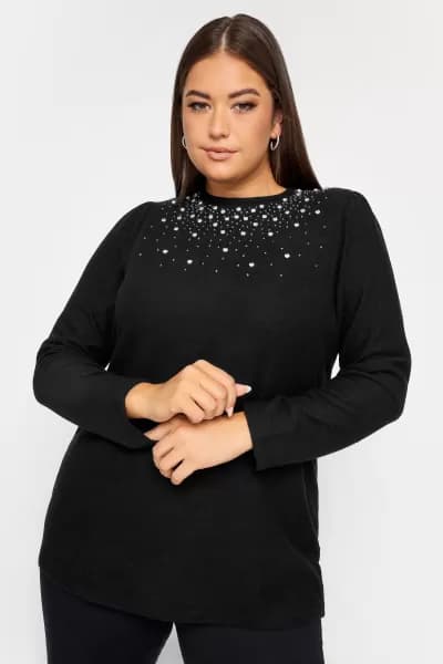 Diamante Embellished Soft Touch Sweatshirt