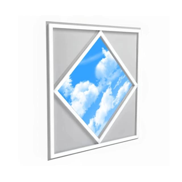 ENER-J 60x60cm Diamond Sky & Cloud Ceiling LED Panel Light 70W in White Size: 60x60cm White Unisex 60x60 cm