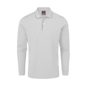 Oscar Jacobson Long Sleeve Polo Shirt - White