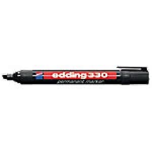 edding 330 Chisel Tip Permanent Markers, Black - Pack of 10