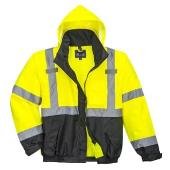 PW2 Hi Vis Premium 3 in 1 Bomber Jacket Yellow / Black 3XL