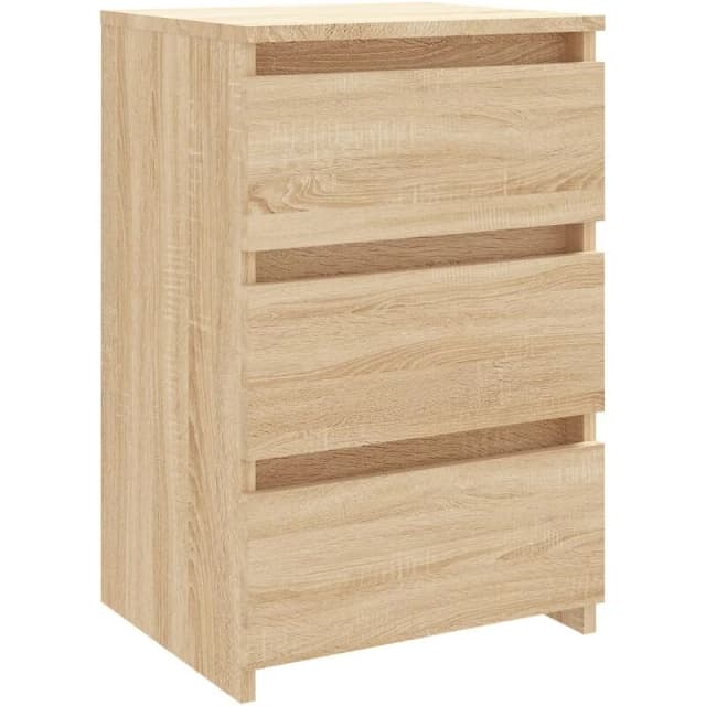 VIDAXL Bed Cabinet Sonoma Oak 40x35x62.5cm Engineered Wood vidaXL 8720286558225