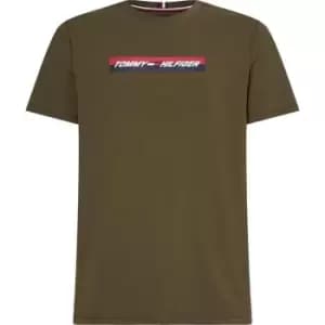 Tommy Sport Box Tape T Shirt - Green