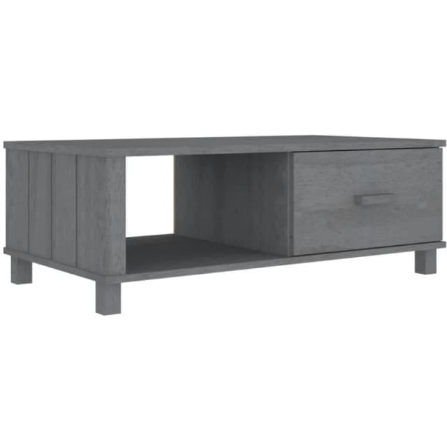 VIDAXL Coffee Table HAMAR Dark Grey 100x55x35cm Solid Wood Pine vidaXL 8720286818008